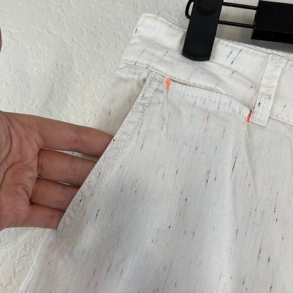 NWT Chino by Anthropologie Relaxed Speckled White Pants Size 25 - Picture 5 of 8